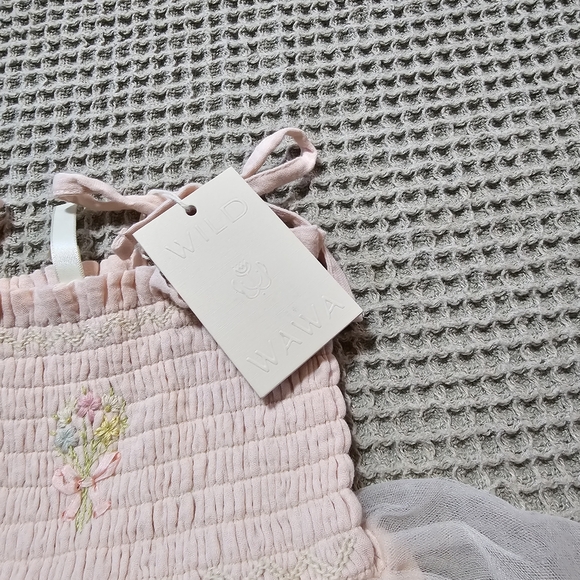 Wild Wawa Floral Tutu Romper Pastel Pink 18-24 months - Picture 2 of 5